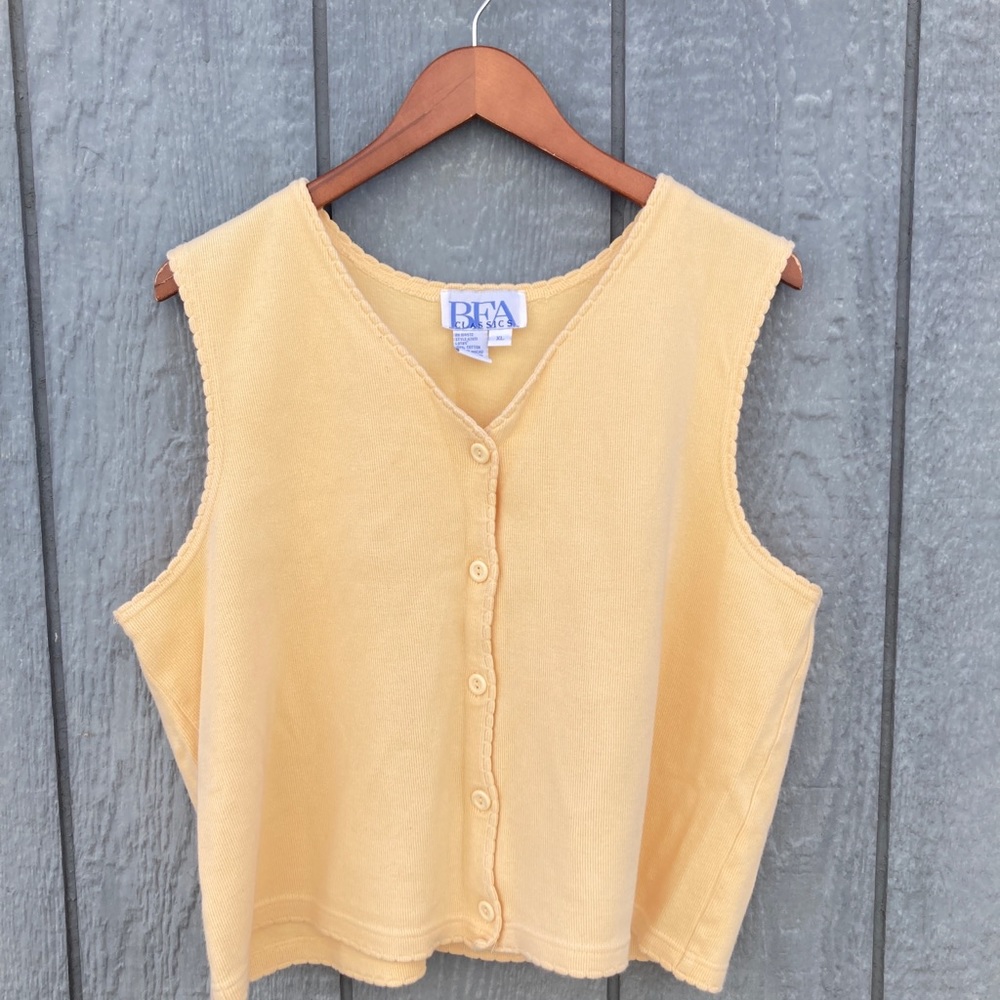 Vintage Bea Classics Butter Yellow Sweater Vest